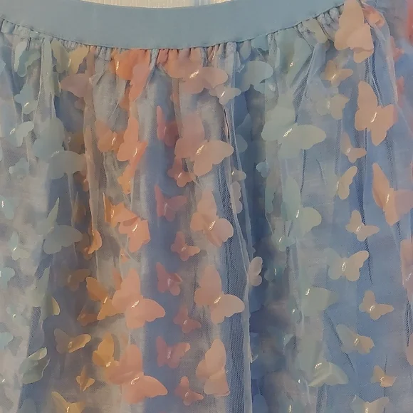 Umgee Multicolor Butterfly A-Line Skirt Perfect For Spring! NWT SIZE SMALL - Picture 5 of 9